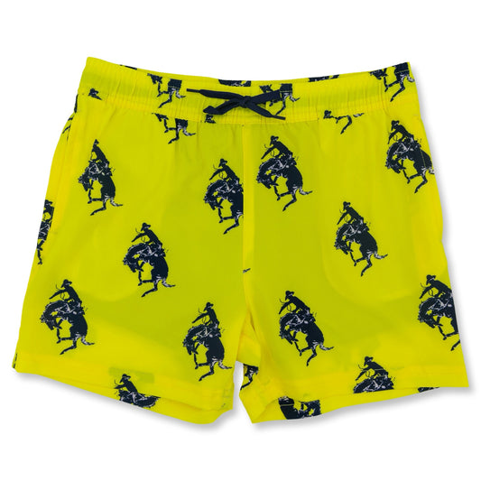 NEON Yellow Bronc Swim Trunks (Infant-Adult)