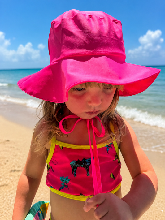 NEON Pink Infant Sun Hat