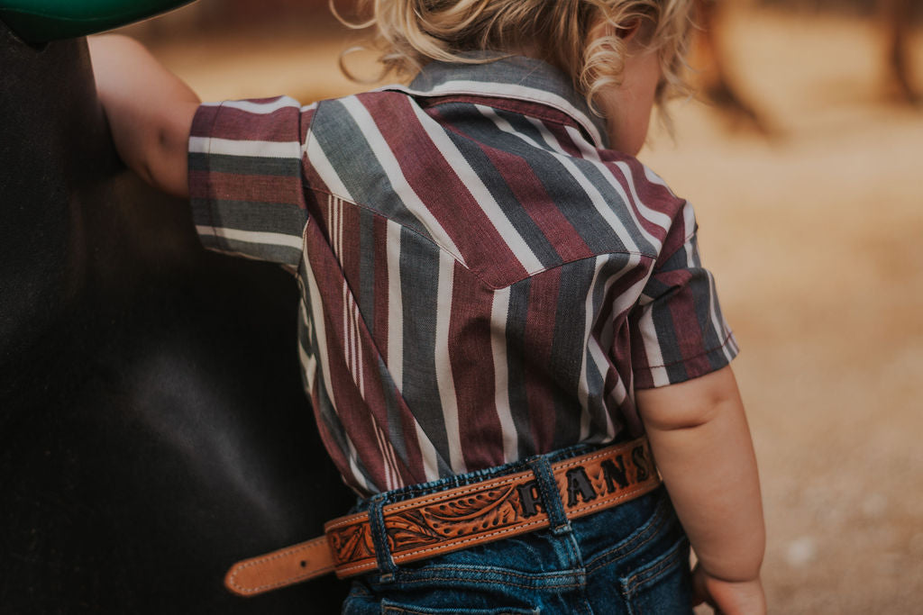 Maverick Short Sleeve Pearl Snap Onesie