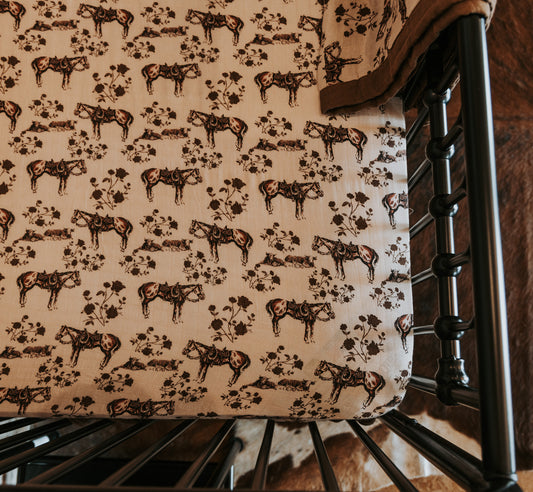 Prairie Rose Bamboo Muslin Crib Sheet