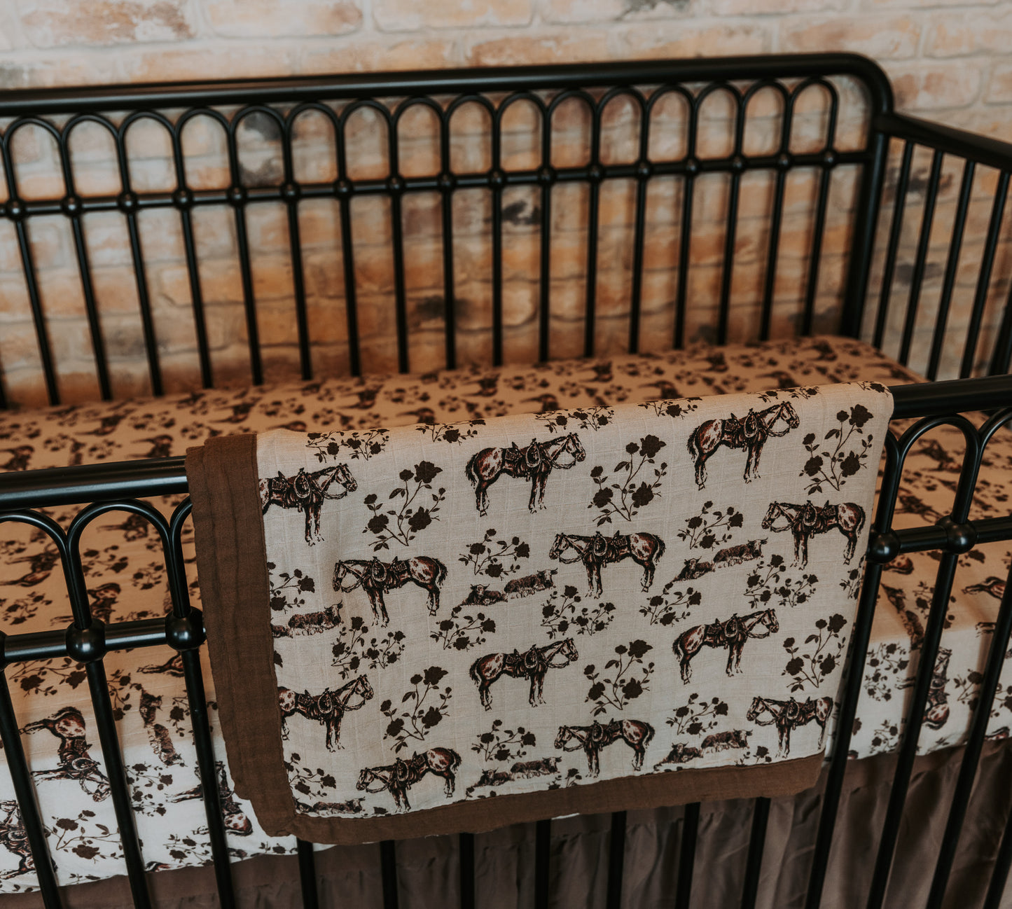 Prairie Rose Bamboo Muslin Blanket