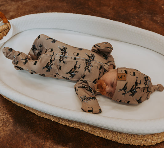 Rodeo Broncs Footed Jammies