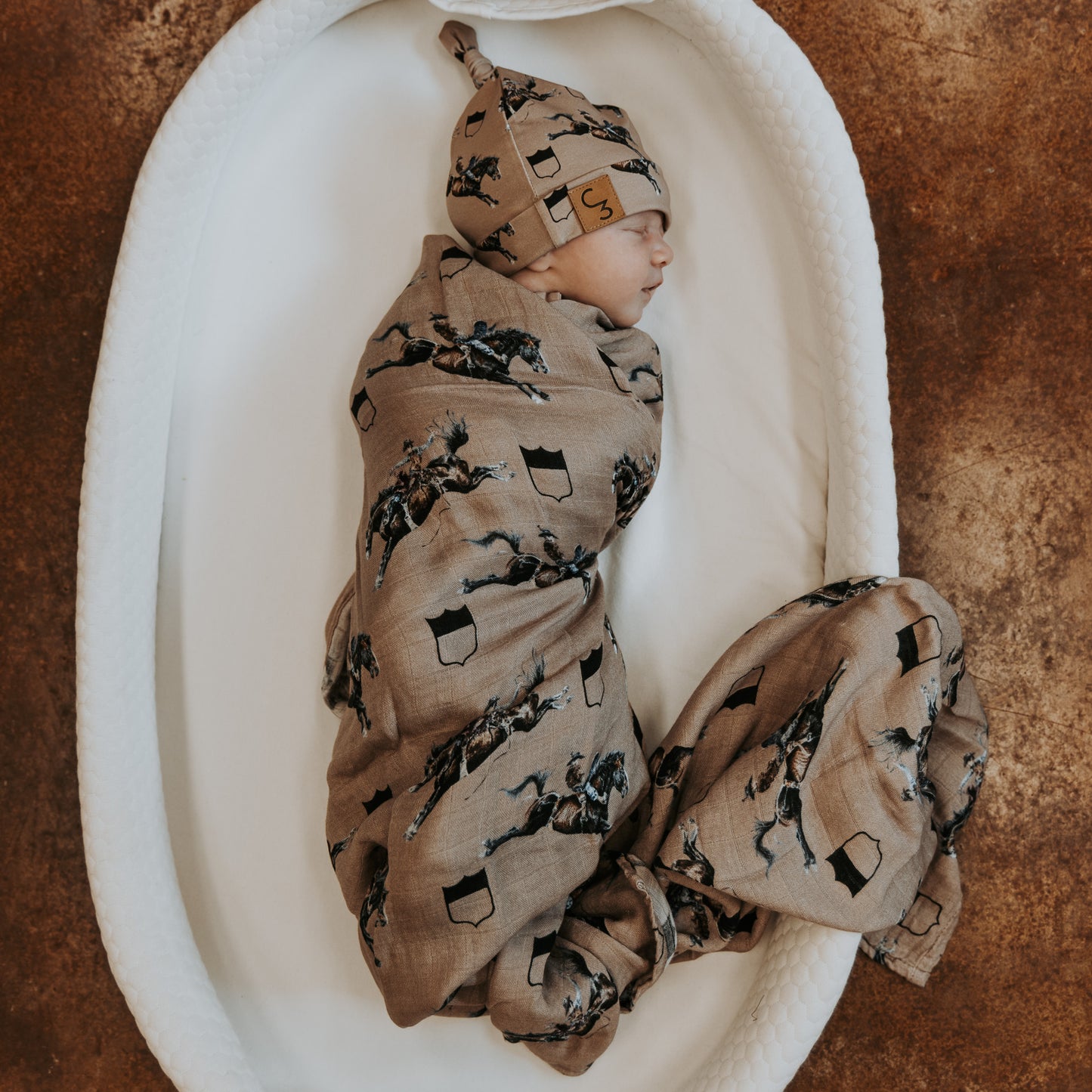 Rodeo Broncs Newborn Baby Hat