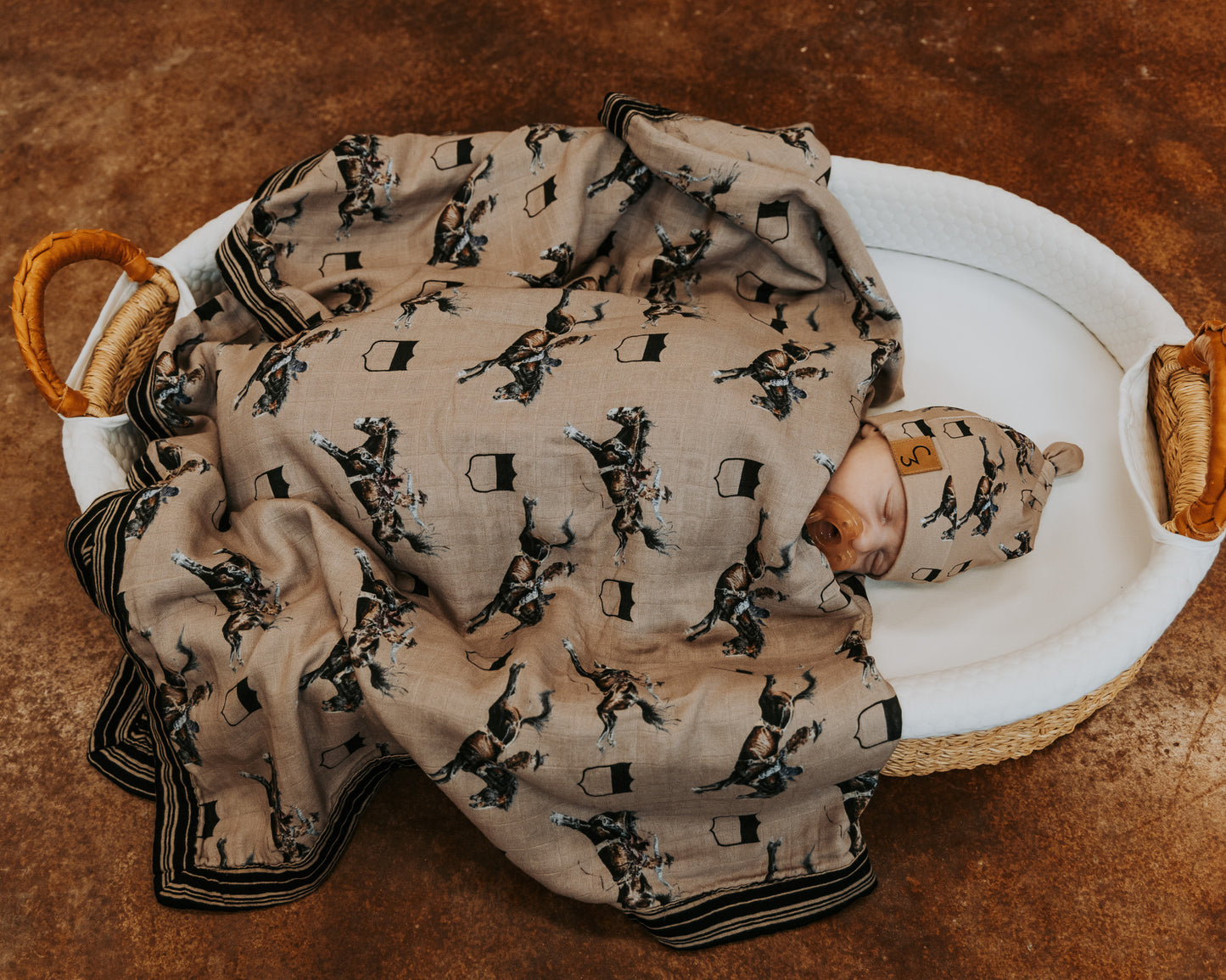 Rodeo Broncs Newborn Baby Hat