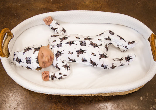 Bull Rider Folding Feet Jammies