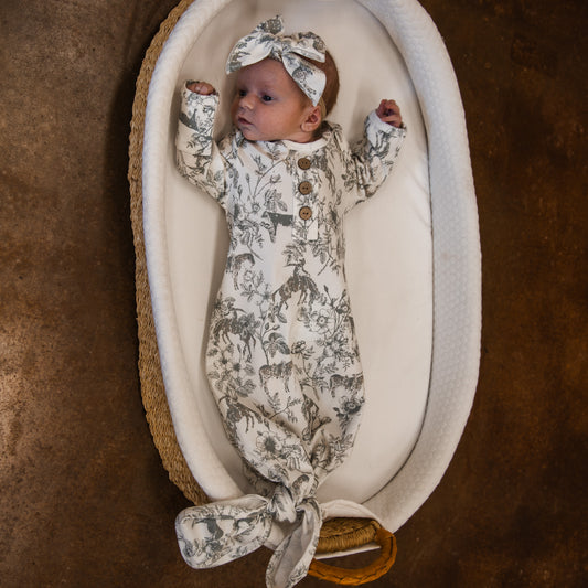 Western Daydream Sage Sleep Gown
