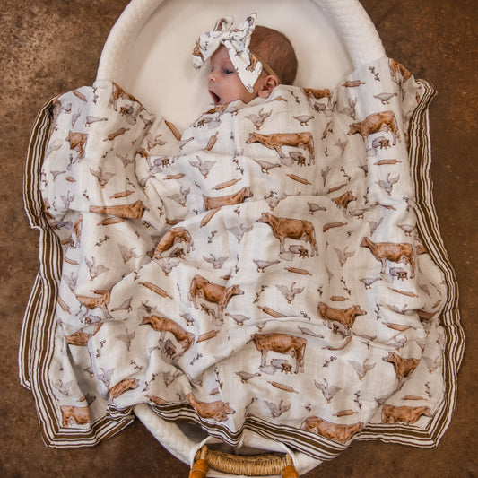 Homestead Bamboo Muslin Blanket