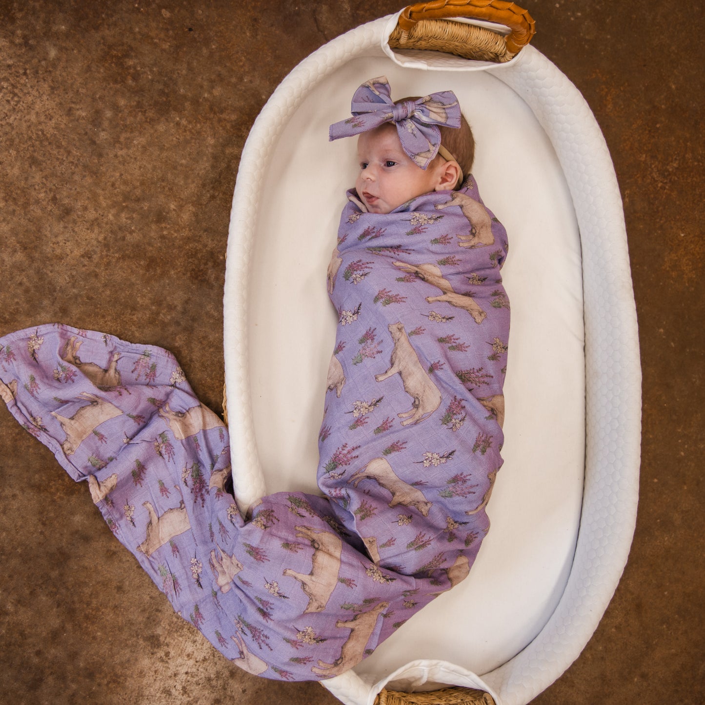 Charolais Bamboo Muslin Swaddle