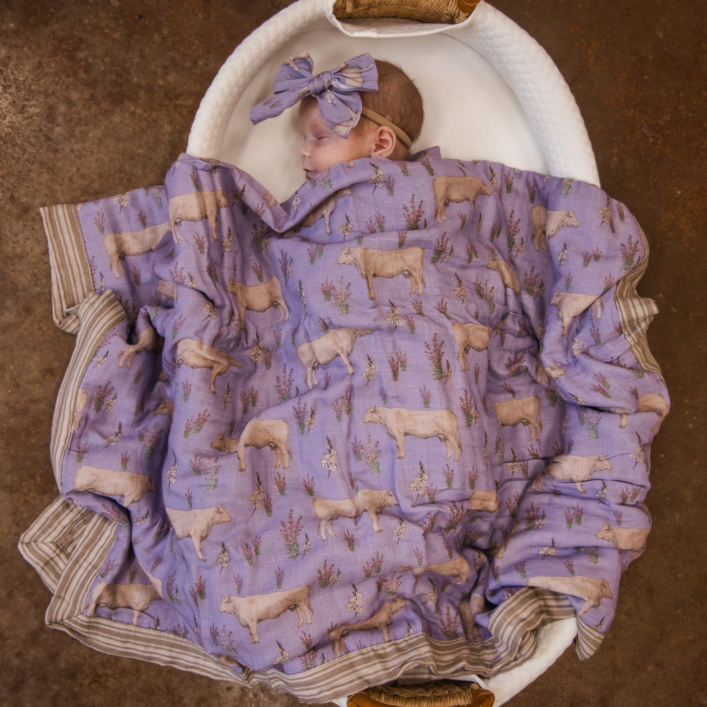 Charolais Bamboo Muslin Blanket