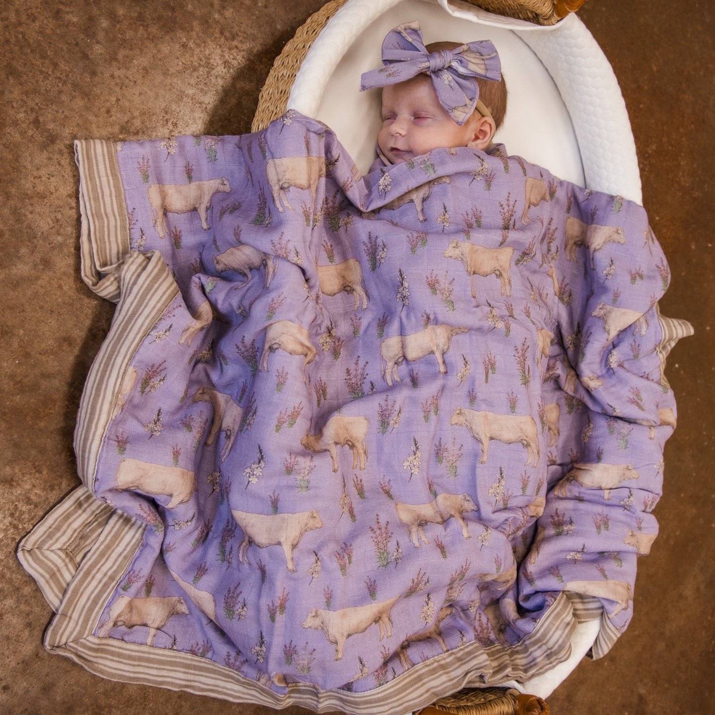 Charolais Bamboo Muslin Blanket