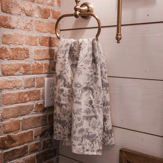 Western Daydream Sage Linen Kitchen Towel