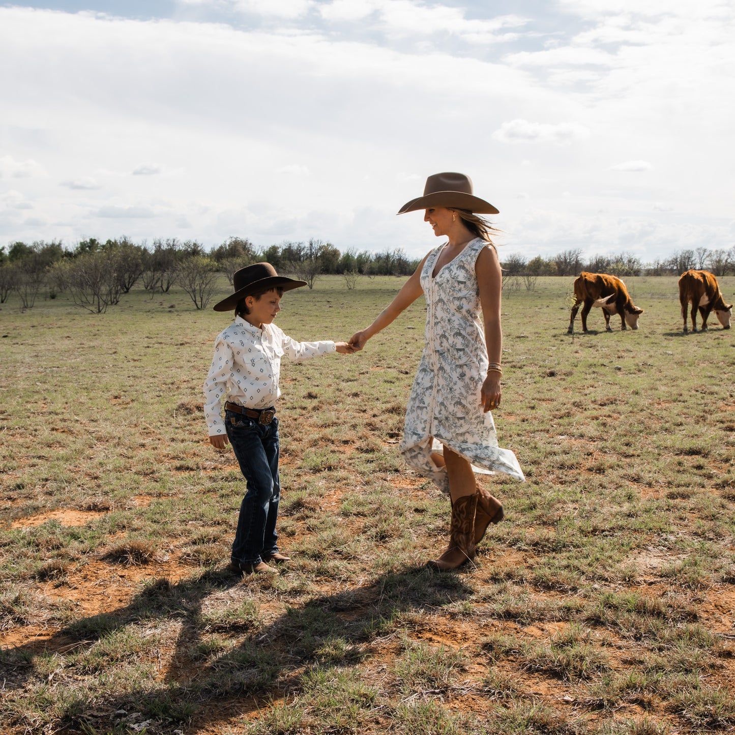 Western Daydream Sage Midi Dress