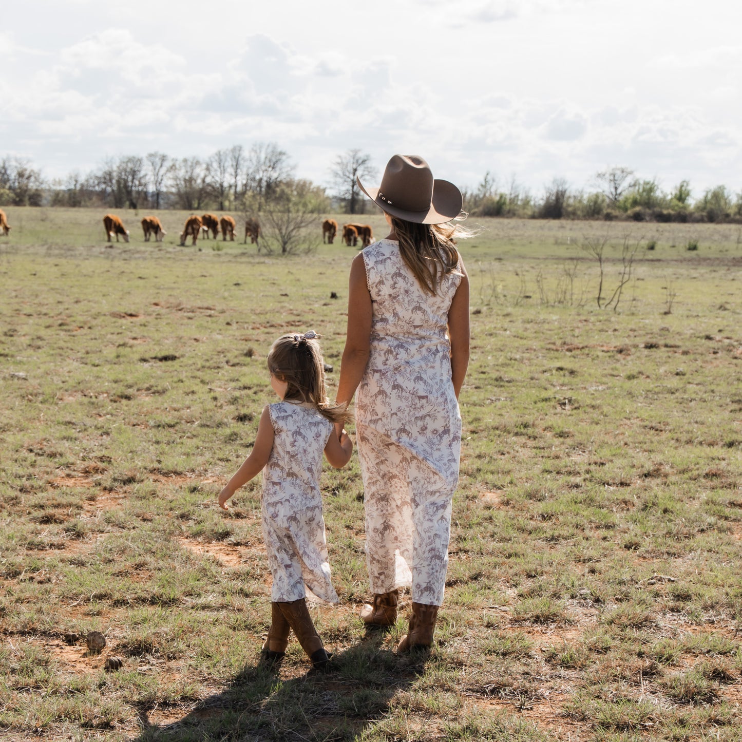Western Daydream Rose Midi Dress (infant-adult)