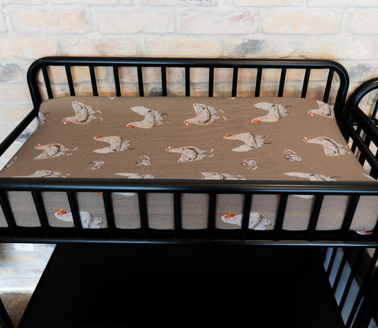 Chicken Bamboo Muslin Changing Pad Cover