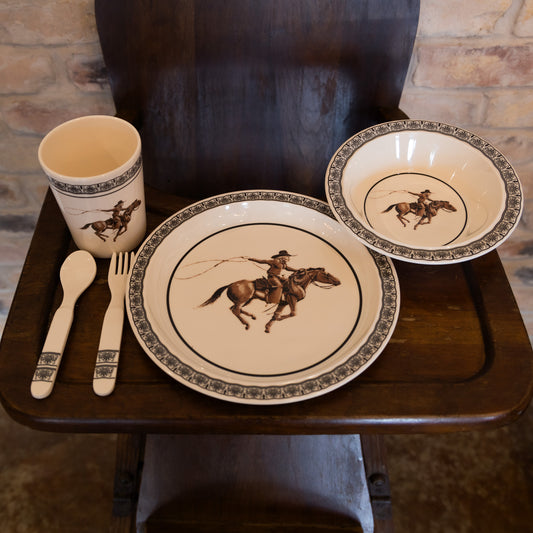 Cowgirl 5-Piece Dish Set BPA-Free
