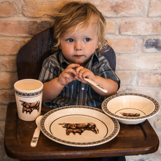 Cow Calf Pair 5-Piece Dish Set BPA-Free