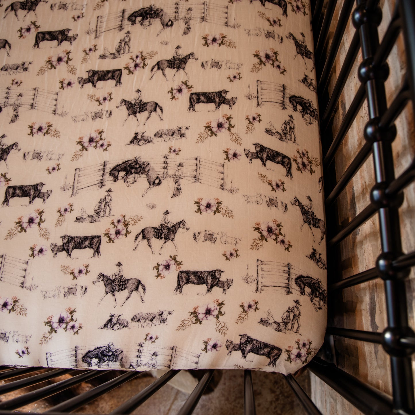 Western Serenity Bamboo Muslin Crib Sheet