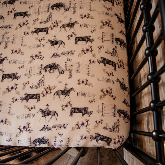Western Serenity Bamboo Muslin Crib Sheet