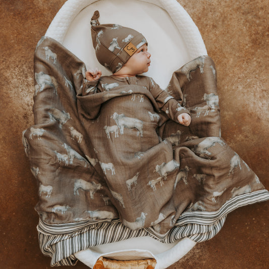 Brahman Bamboo Muslin Blanket
