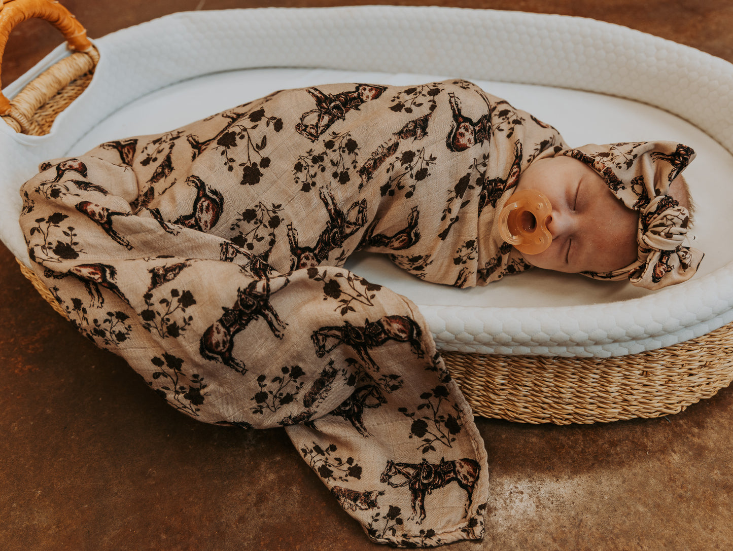 Prairie Rose Bamboo Muslin Swaddle
