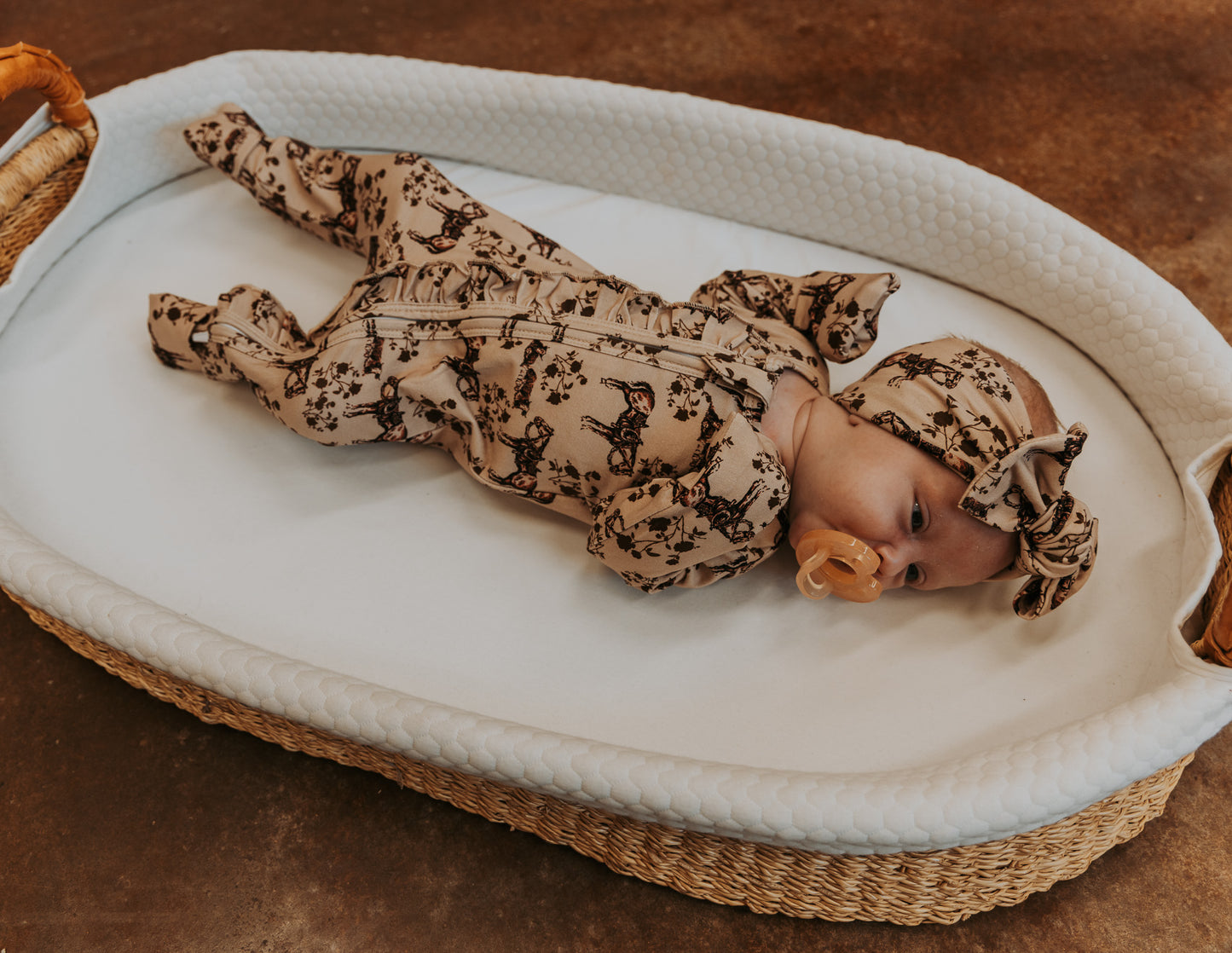 Prairie Rose -Ruffled- Folding Feet Jammies