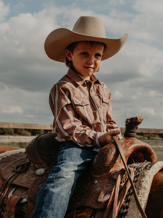 Feelin' Fine Long Sleeve Pearl Snap (Toddler-Adult)