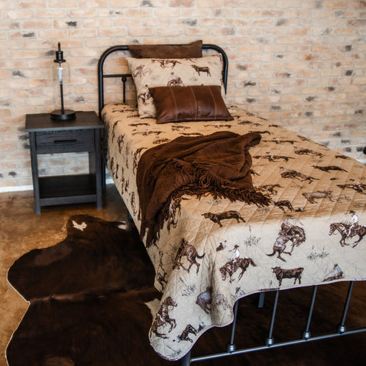 Cowboy Reversible Quilt Set