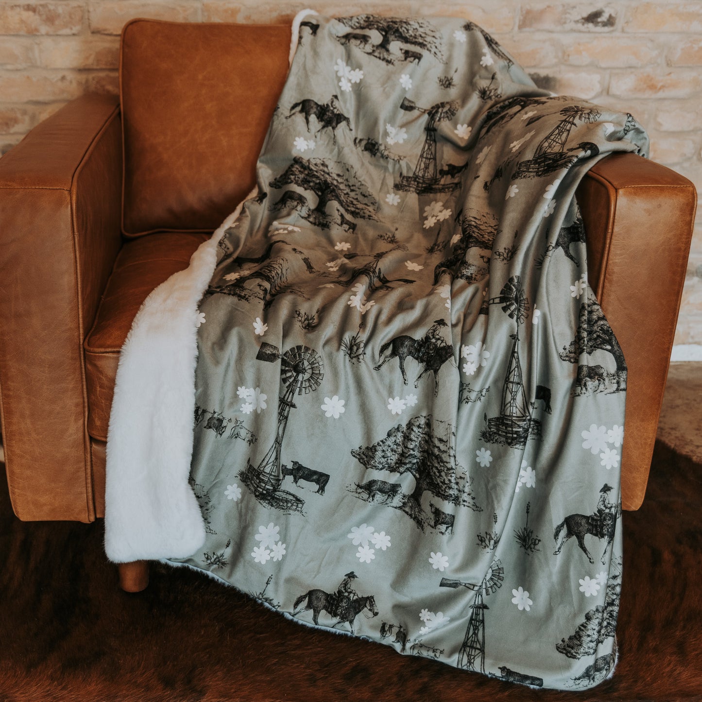 Sweet Grass Plush Throw Blanket