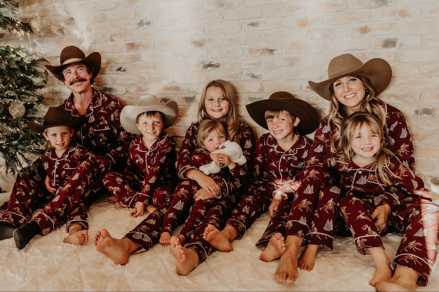 Traditional Red Cowboy Christmas Set (Toddler-Adult)