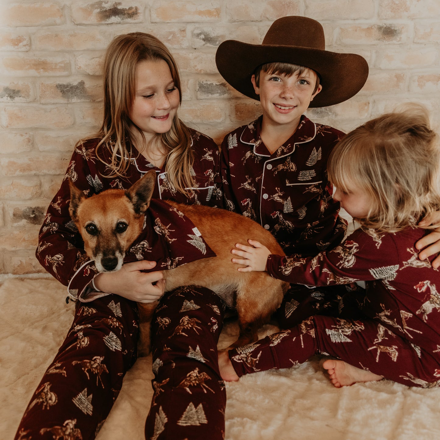 Traditional Red Cowboy Christmas Set (Toddler-Adult)