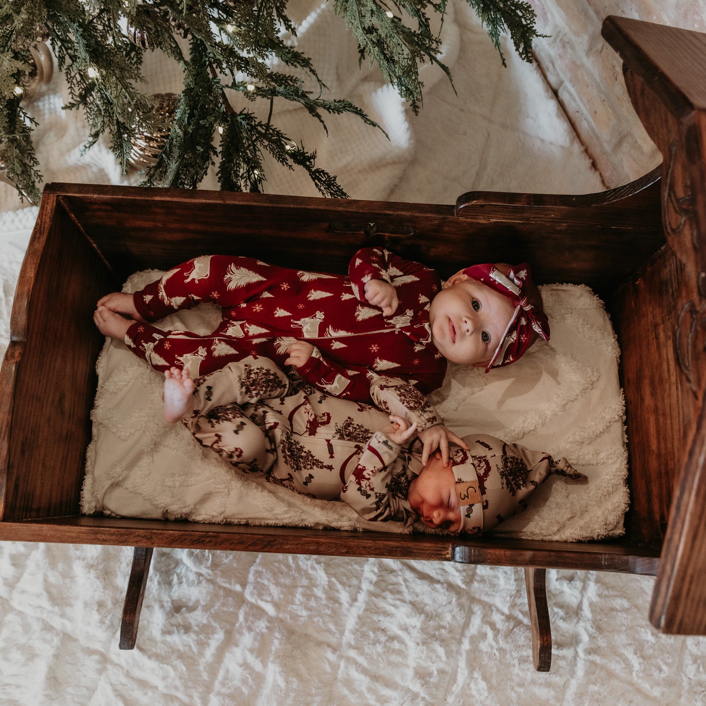 Winter Wonderland Christmas Folding Feet Jammies