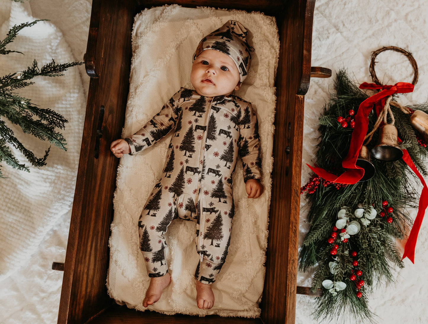 O Holy Night Christmas Folding Feet Jammies