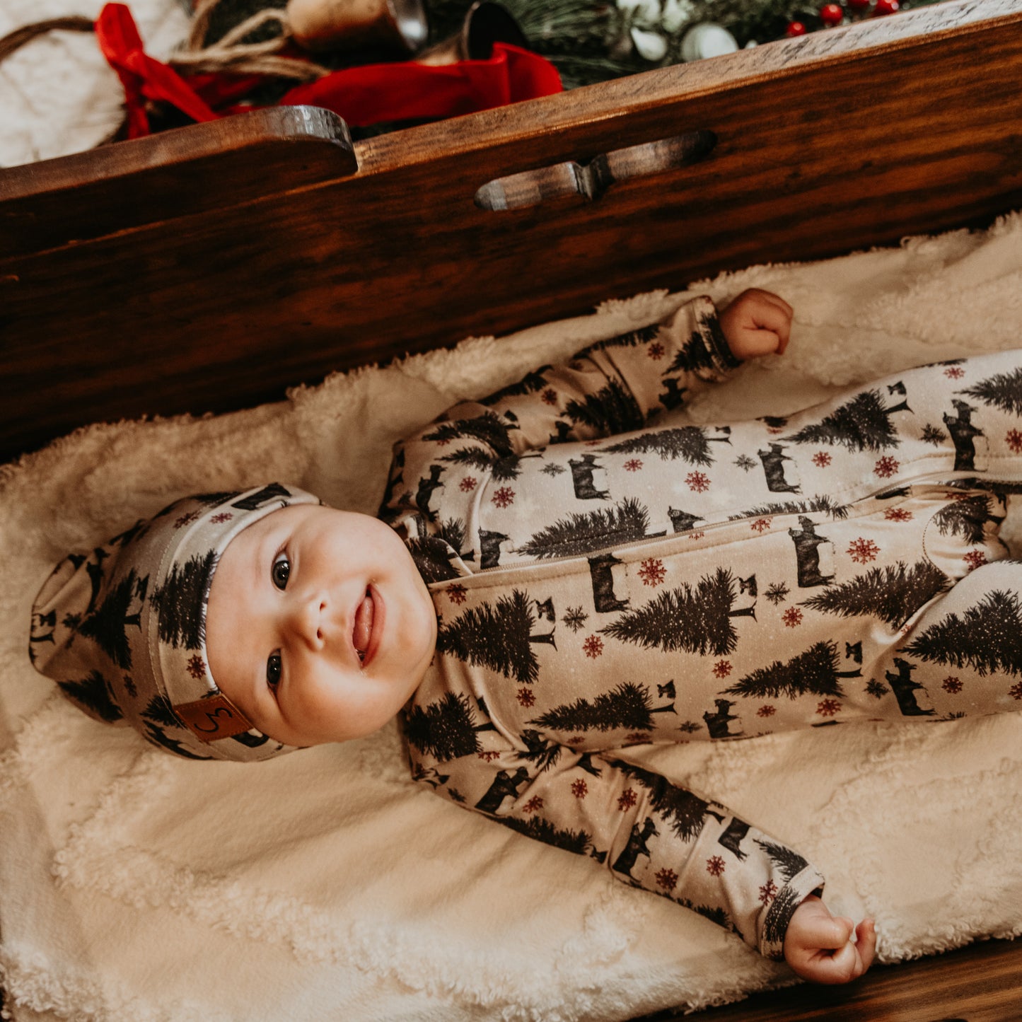 O Holy Night Christmas Folding Feet Jammies
