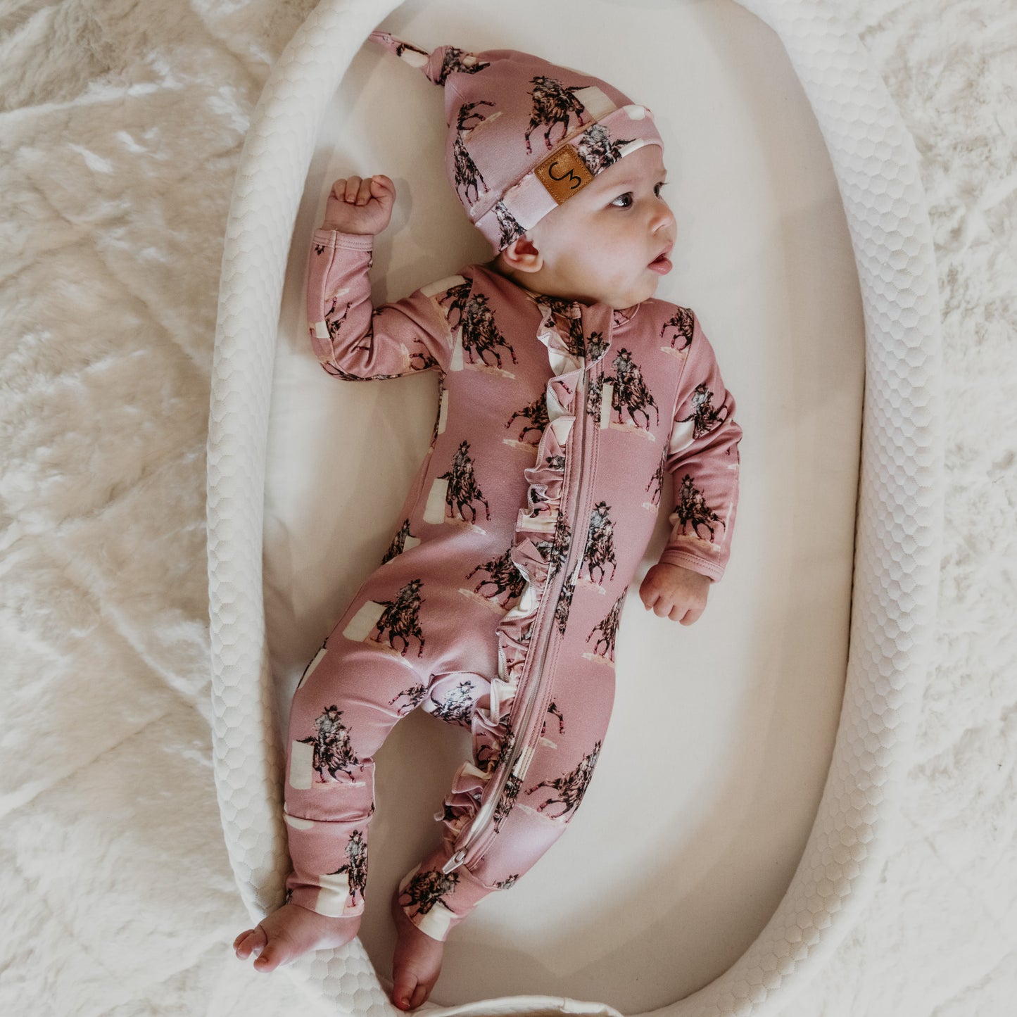 Barrel Racer Newborn Baby Hat