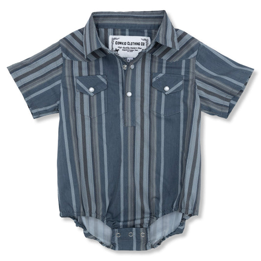 Cowpoke Short Sleeve Pearl Snap Onesie