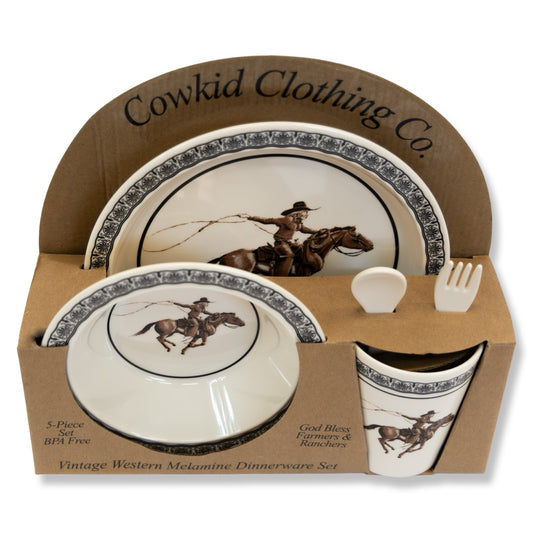 Cowgirl 5-Piece Dish Set BPA-Free