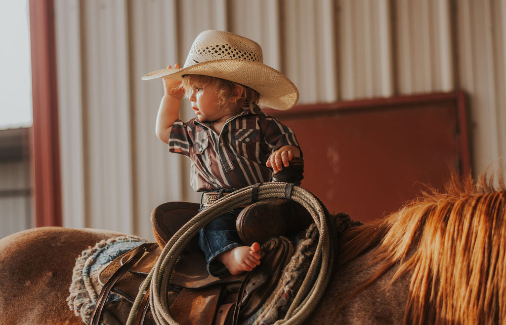 Maverick Short Sleeve Pearl Snap Onesie