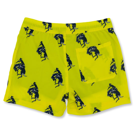 NEON Yellow Bronc Swim Trunks (Infant-Adult)