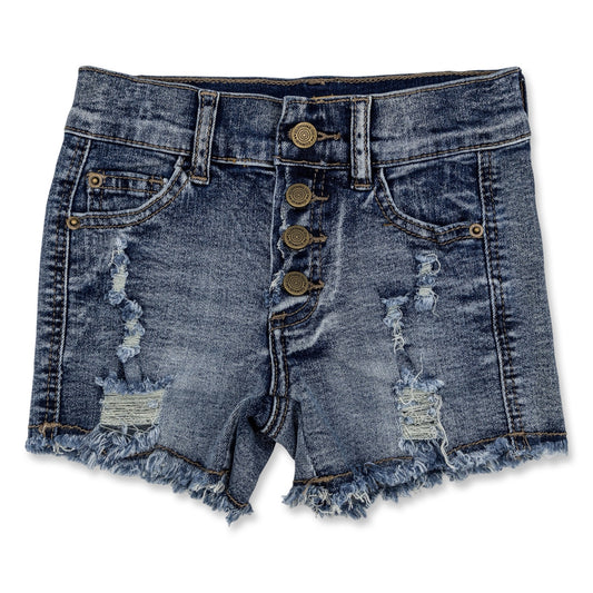 Vintage Ripped Denim Blue Shorts (Infant-Youth)