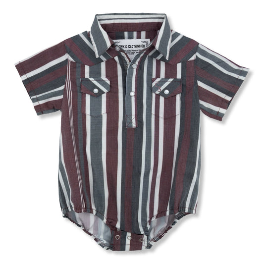 Maverick Short Sleeve Pearl Snap Onesie