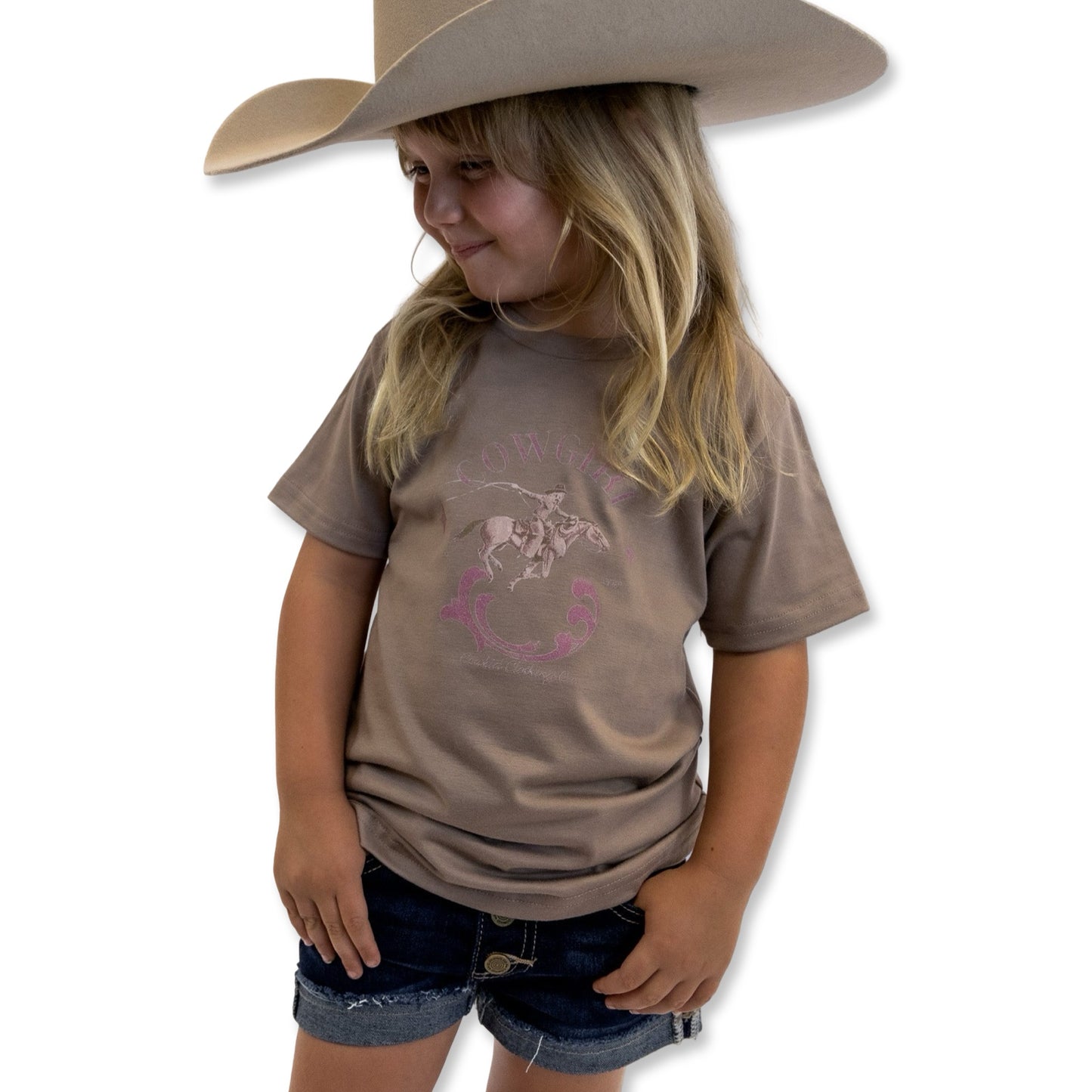 Cowgirl Pink/Tan Shirt (Infant-Youth)