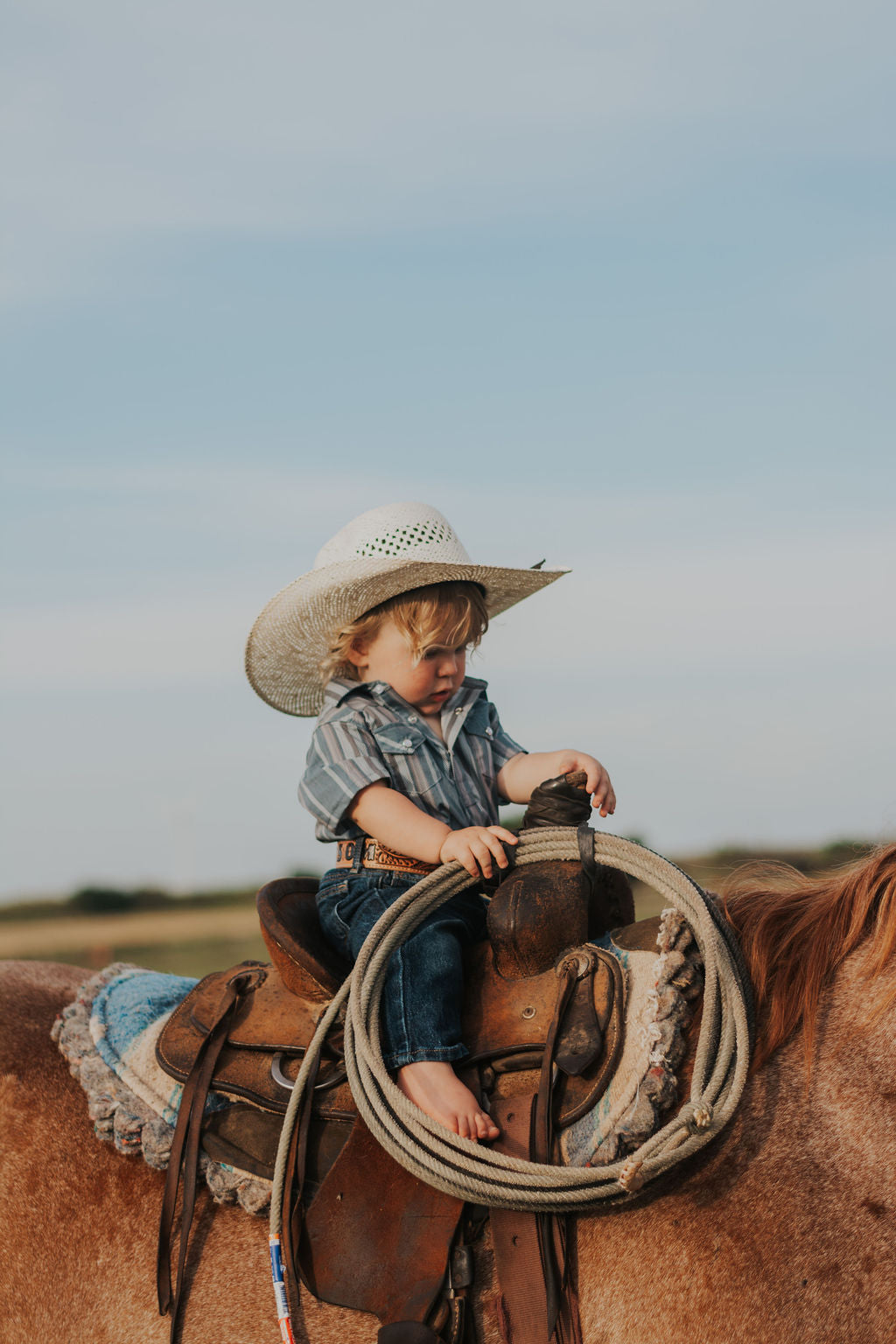 Cowpoke Short Sleeve Pearl Snap Onesie