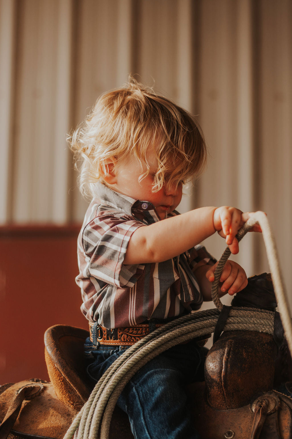 Maverick Short Sleeve Pearl Snap Onesie