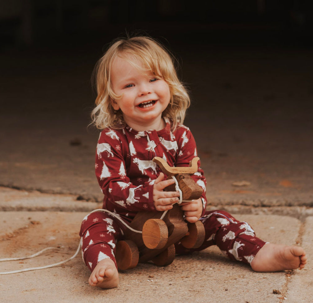 Winter Wonderland Christmas Folding Feet Jammies
