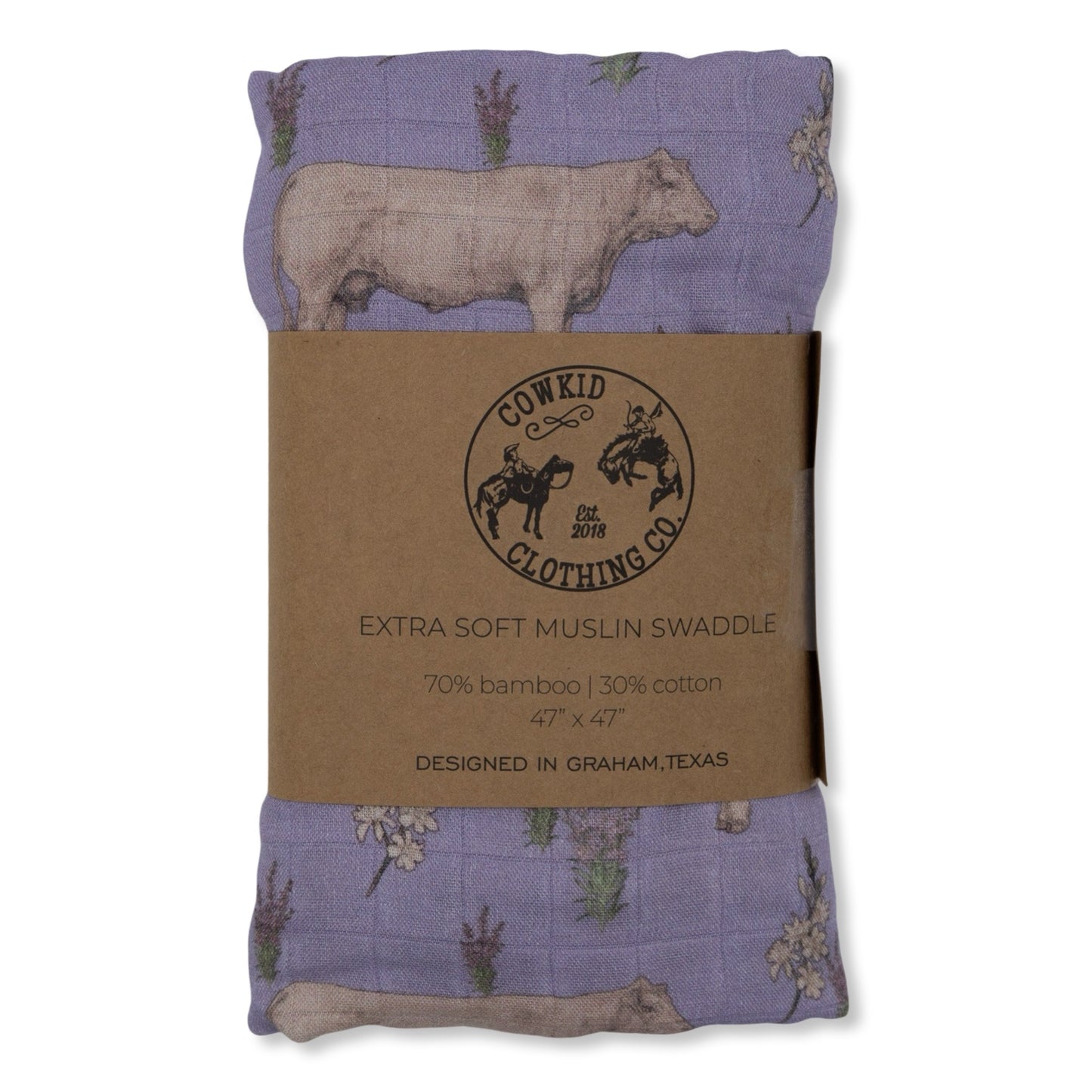 Charolais Bamboo Muslin Swaddle
