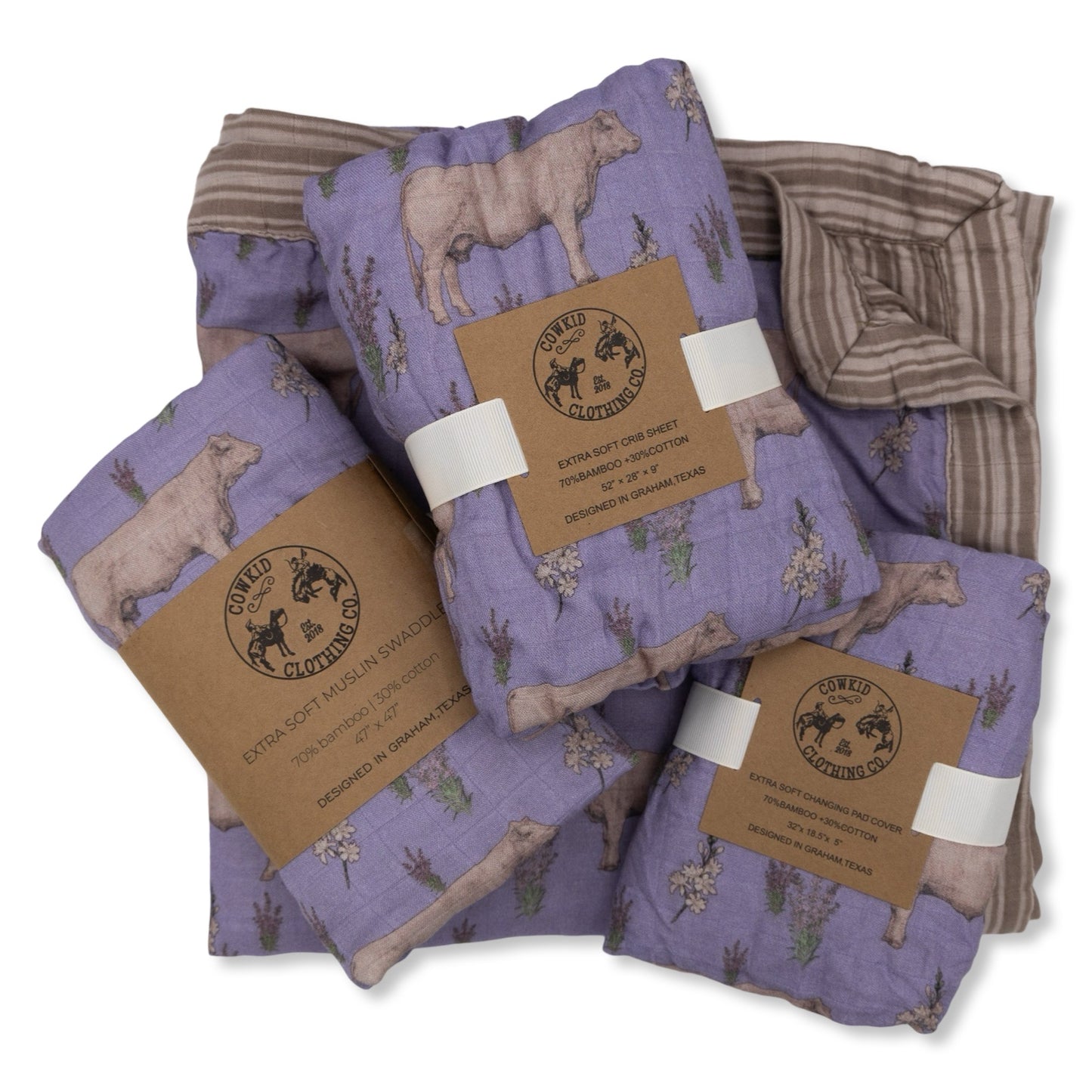 Charolais Bamboo Muslin Swaddle