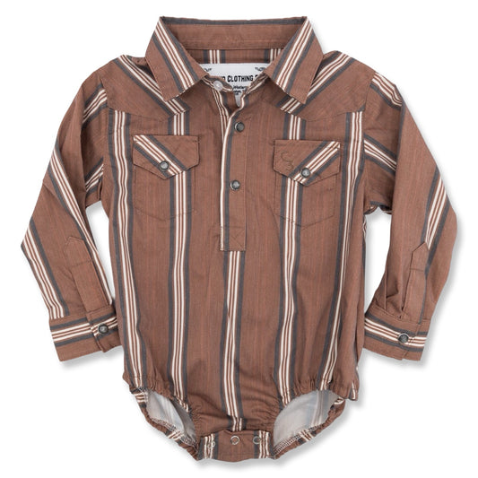 Feelin' Fine Long Sleeve Pearl Snap Onesie