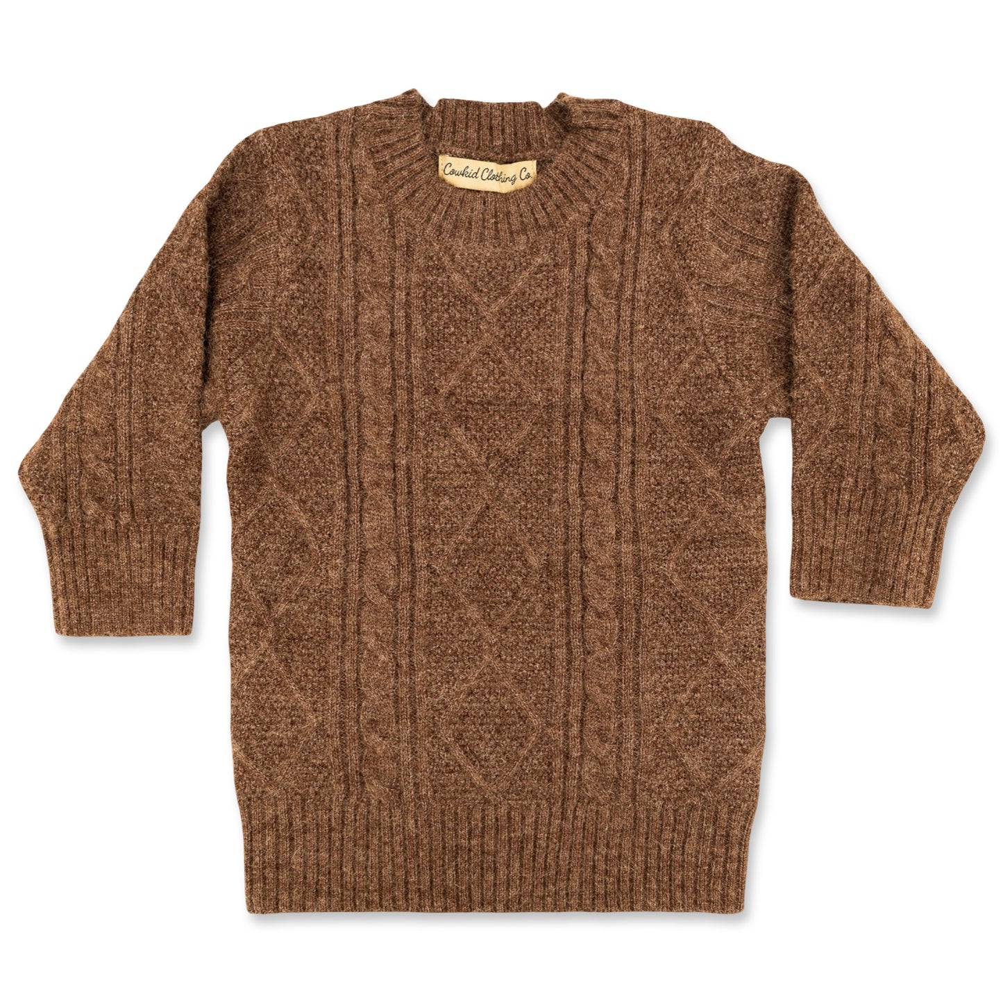 Cable Knit Sweater Dress in Rust (toddler-adult)