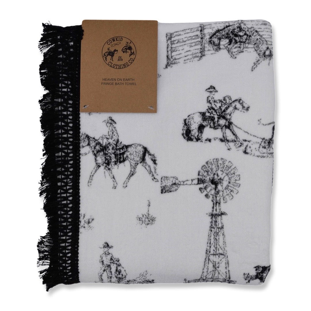 Heaven on Earth Fringe Bath Towel