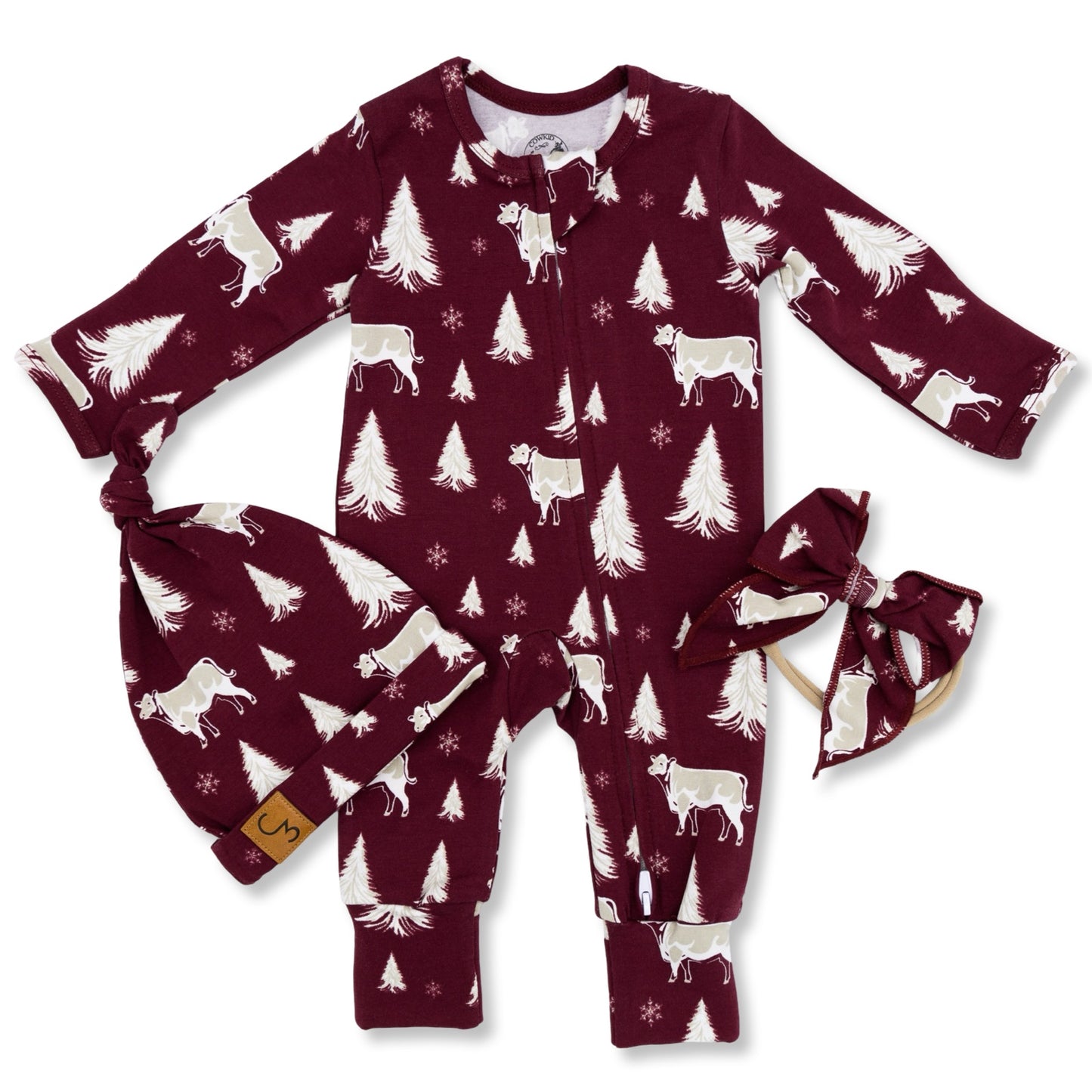 Winter Wonderland Christmas Folding Feet Jammies